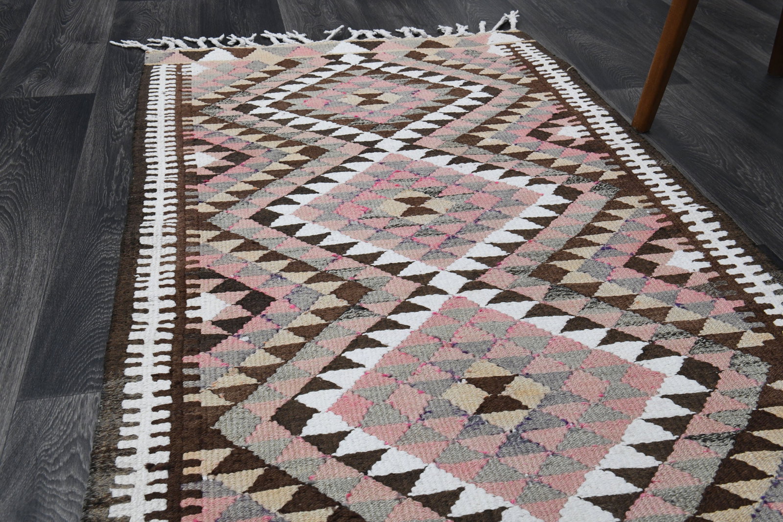 2.9x12.1 ft, TURKISH KILIM Runner - 4