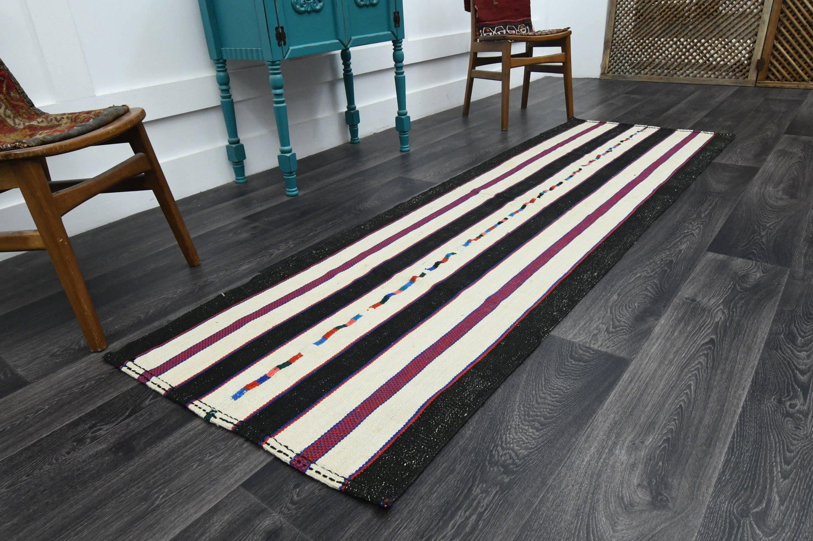 2.7x8.5 ft, TURKISH KILIM Runner - 10