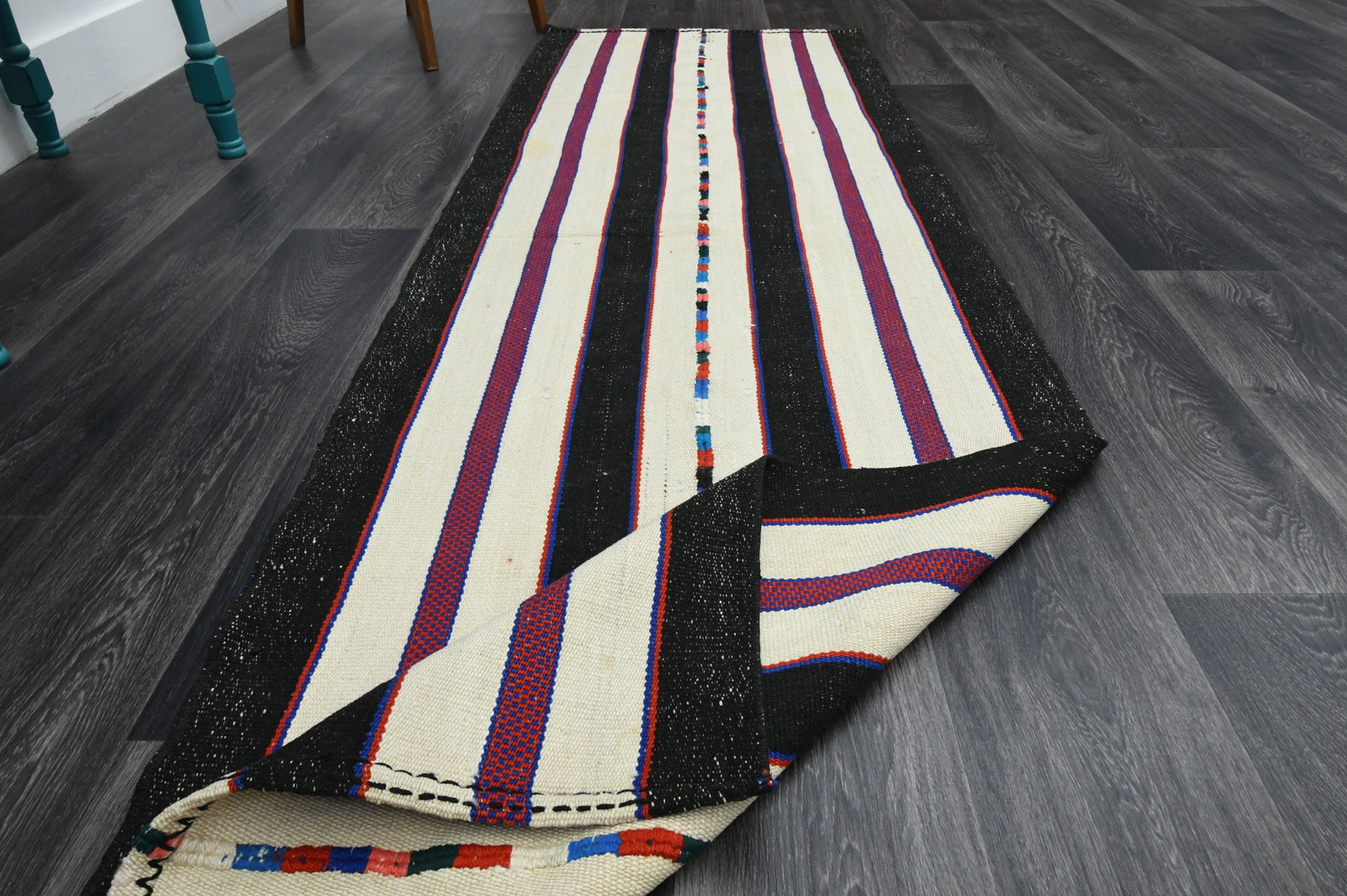 2.7x8.5 ft, TURKISH KILIM Runner - 17