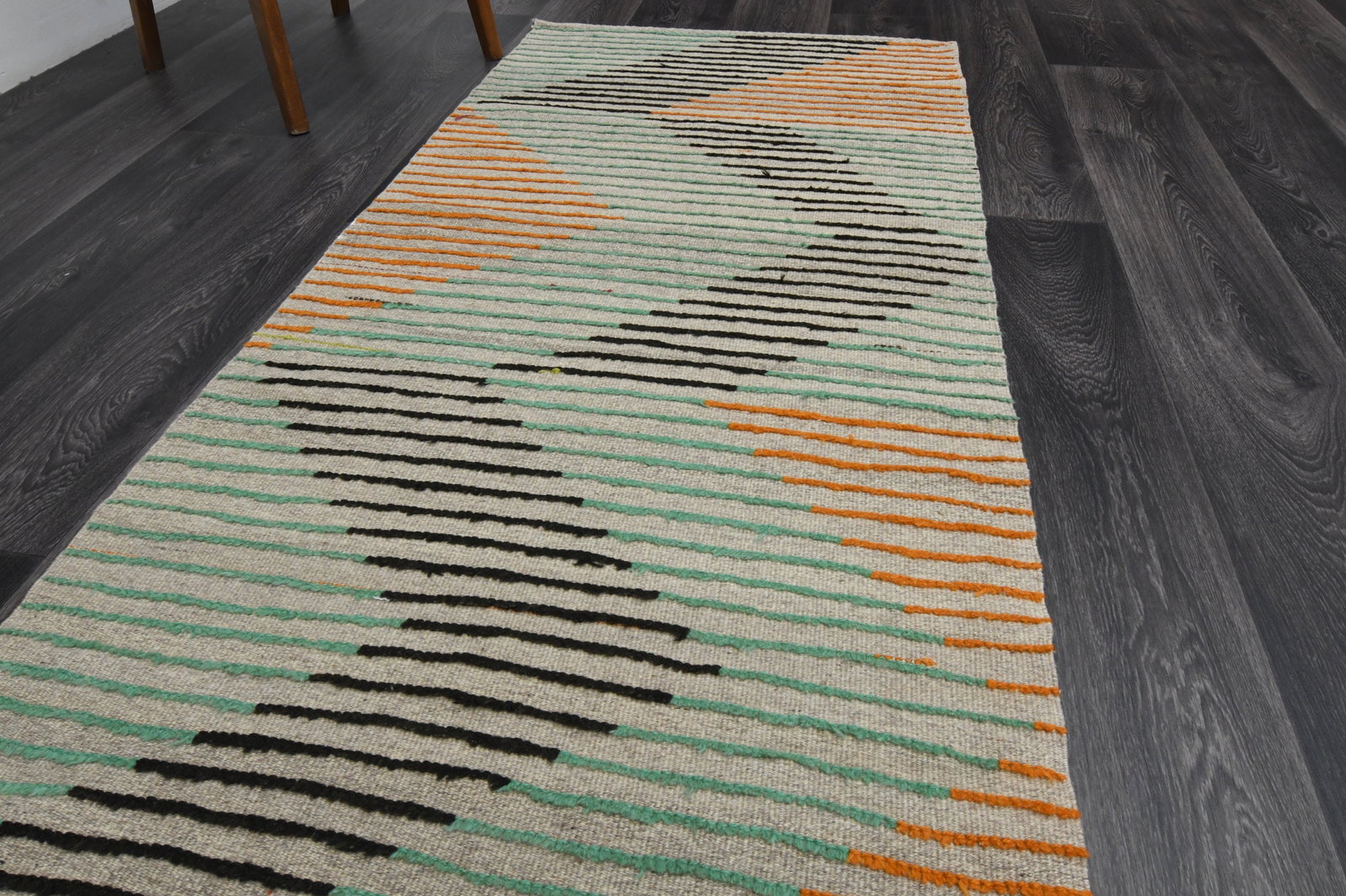 2.7x9.7 ft, TURKISH KILIM Runner - 12
