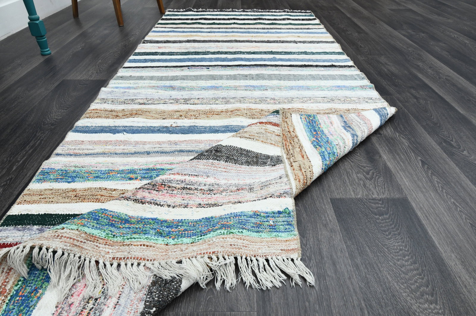 3.7x9 ft, TURKISH KILIM Rug - 9