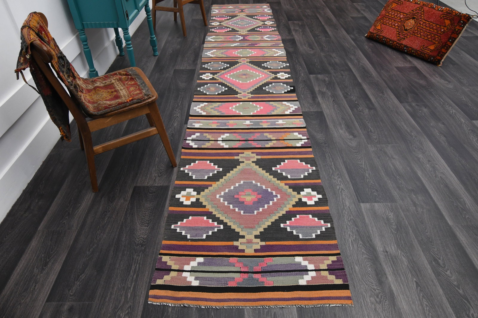 2.7x14 ft, TURKISH Rug Runner - 10
