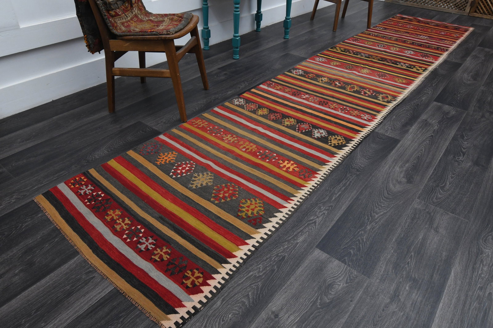 2.8x13.6 ft, TURKISH Rug Runner - 10