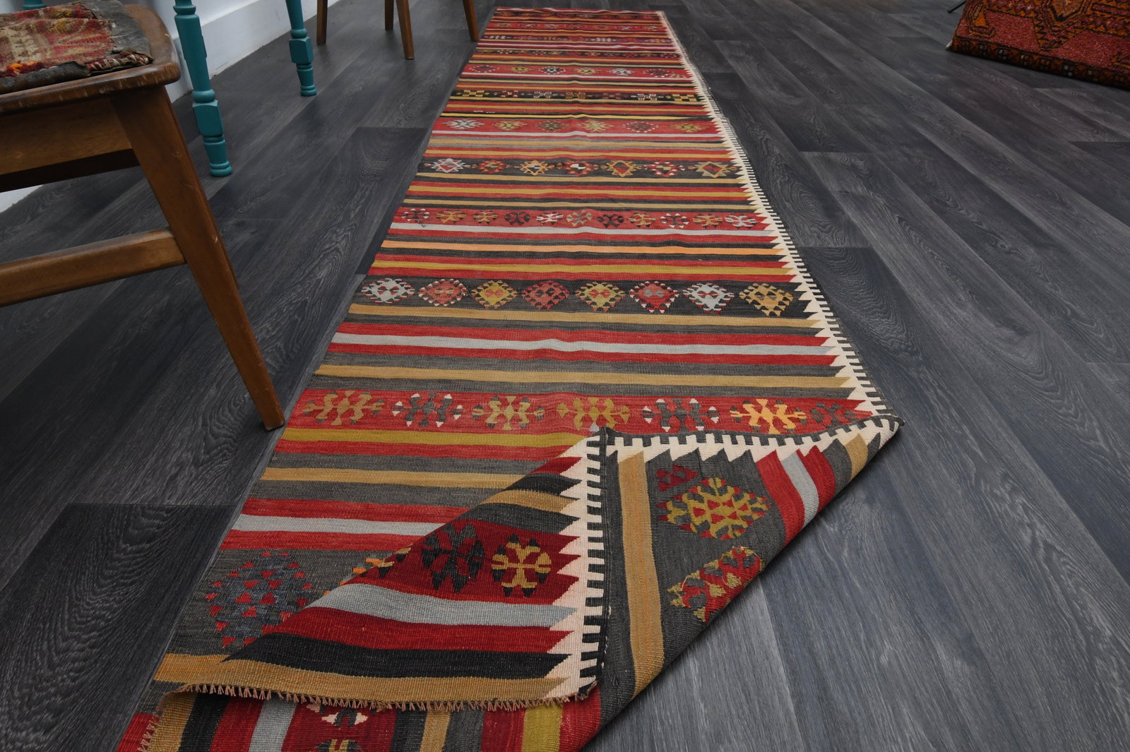 2.8x13.6 ft, TURKISH Rug Runner - 17