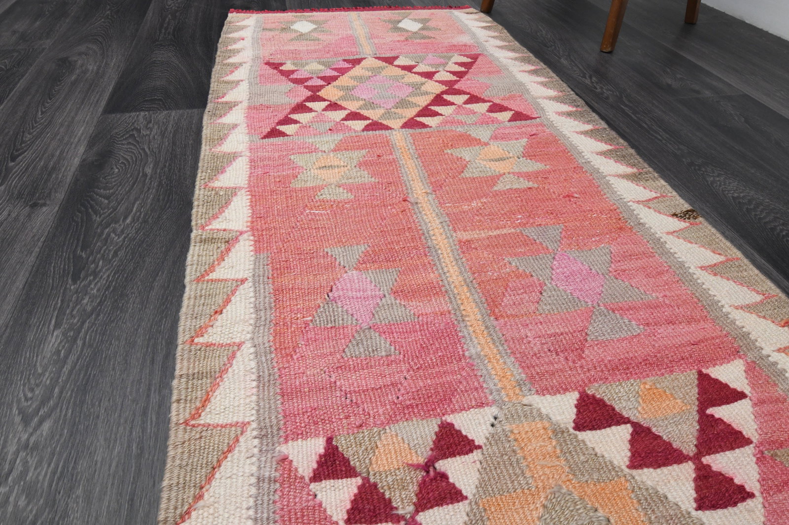 2.6x8.6 ft, TURKISH KILIM Runner - 13