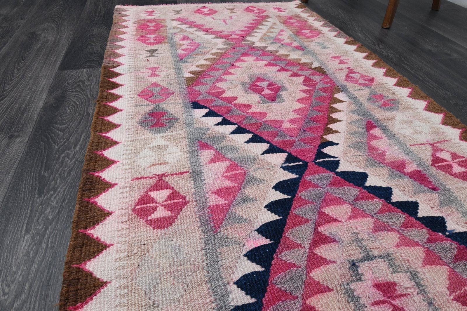 3x8.3 ft, TURKISH KILIM Runner - 5