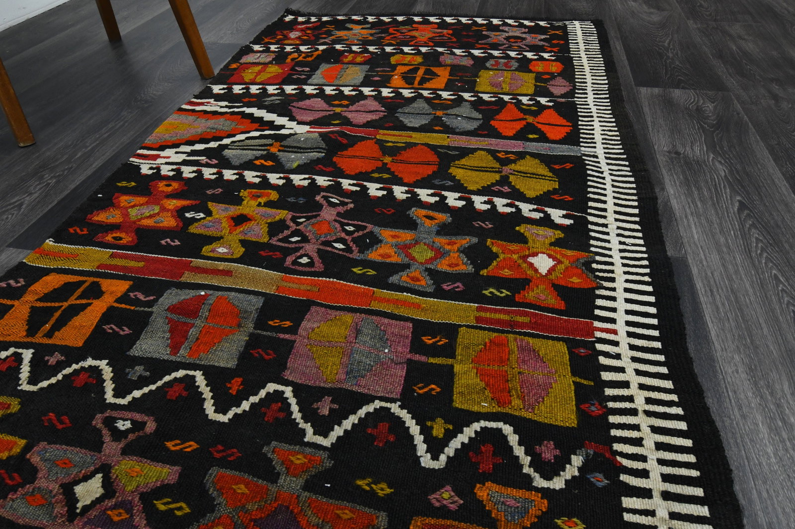 3.1x12 ft, TURKISH KILIM Runner - 4