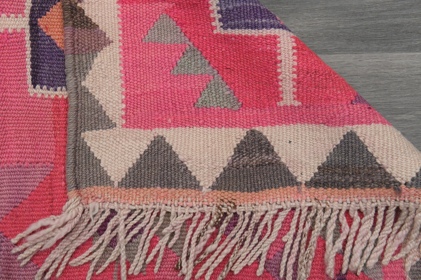 3.4x11.2 ft, TURKISH KILIM Runner - 9