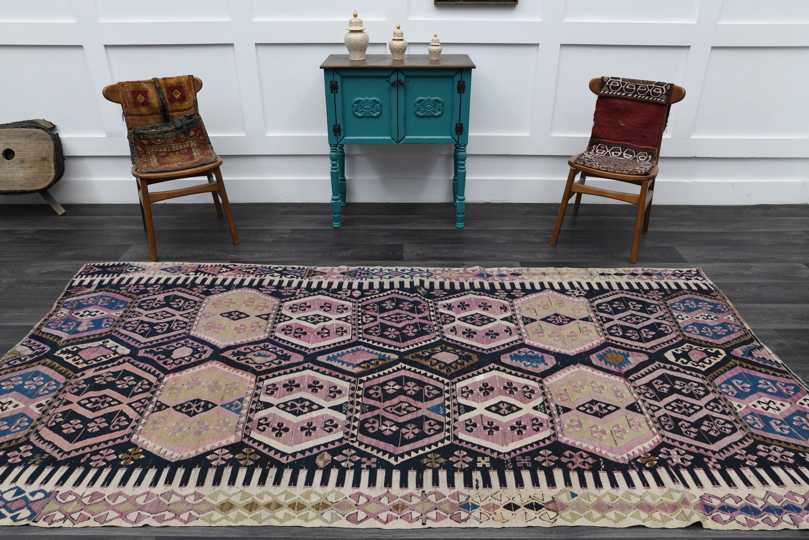 4.9x10.2 ft, TURKISH Flatweave Kilim Rug - 3