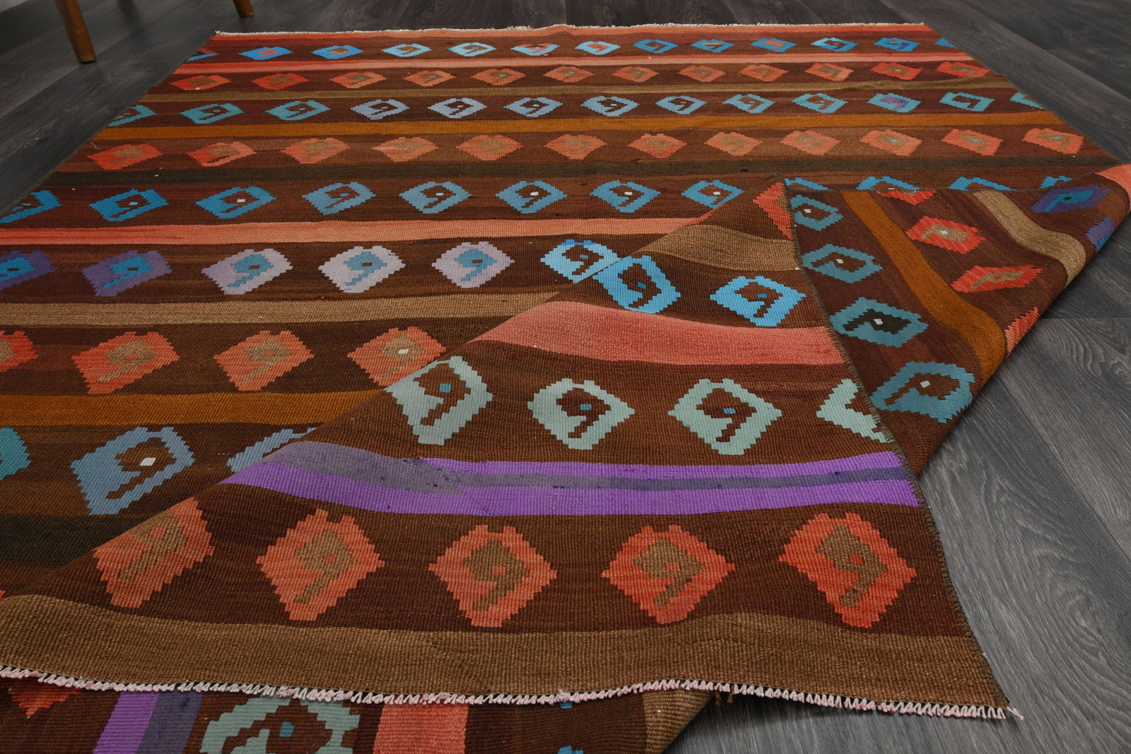 5x7 ft, TURKISH KILIM Rug - 4