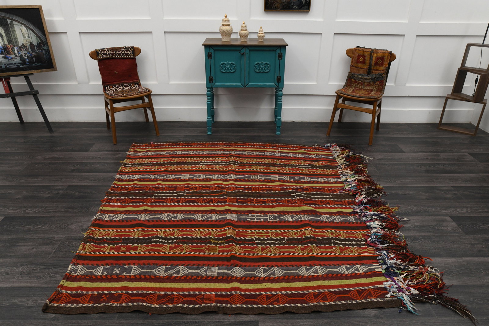 6.1x6.4 ft, TURKISH Rug, Kilim Rug - 3