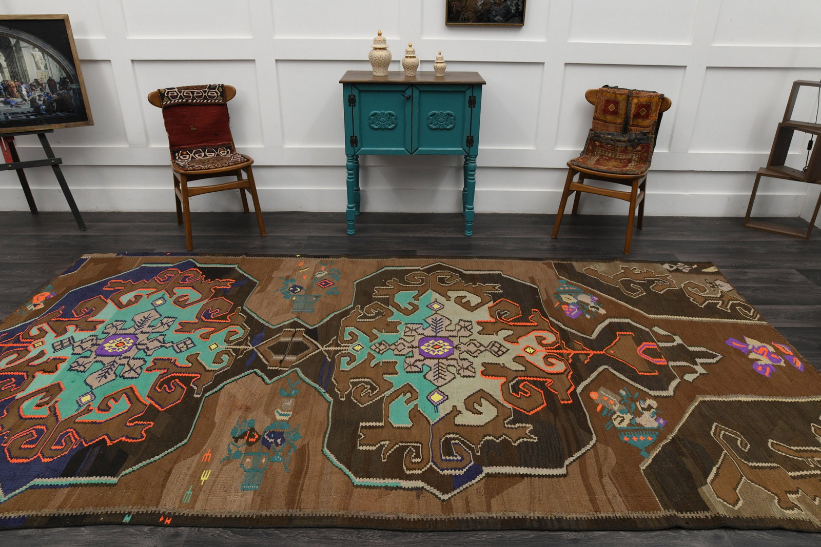 6.1x11.5 ft, TURKISH KILIM Rug - 12