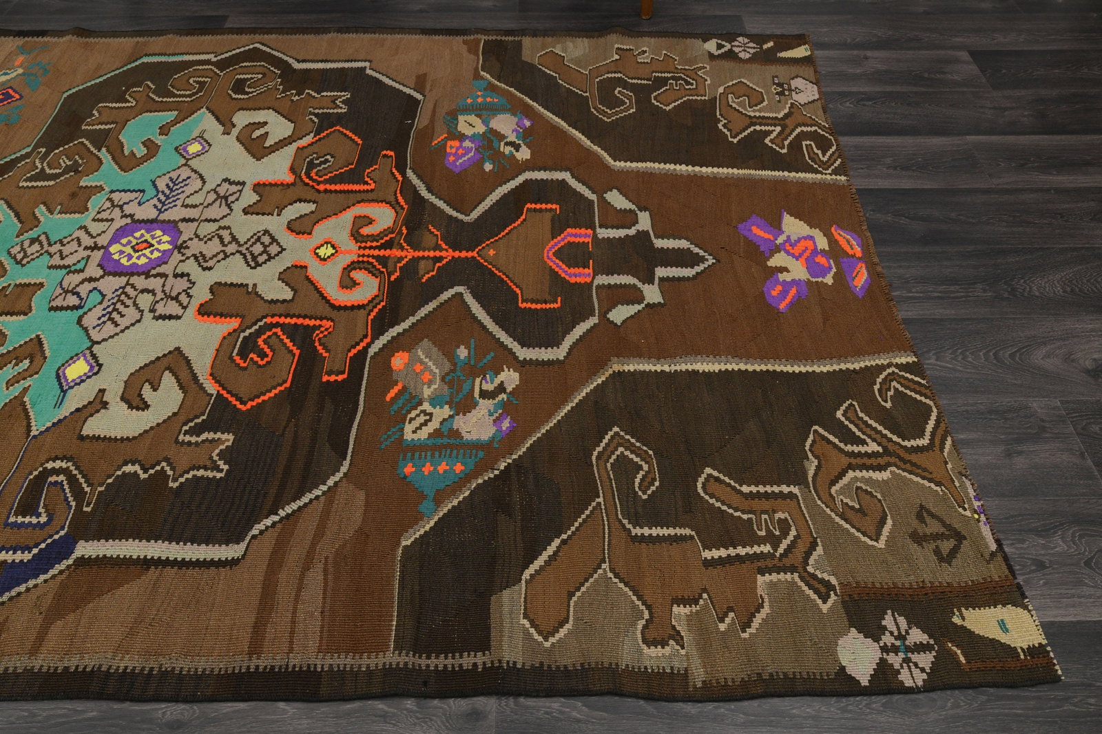 6.1x11.5 ft, TURKISH KILIM Rug - 6