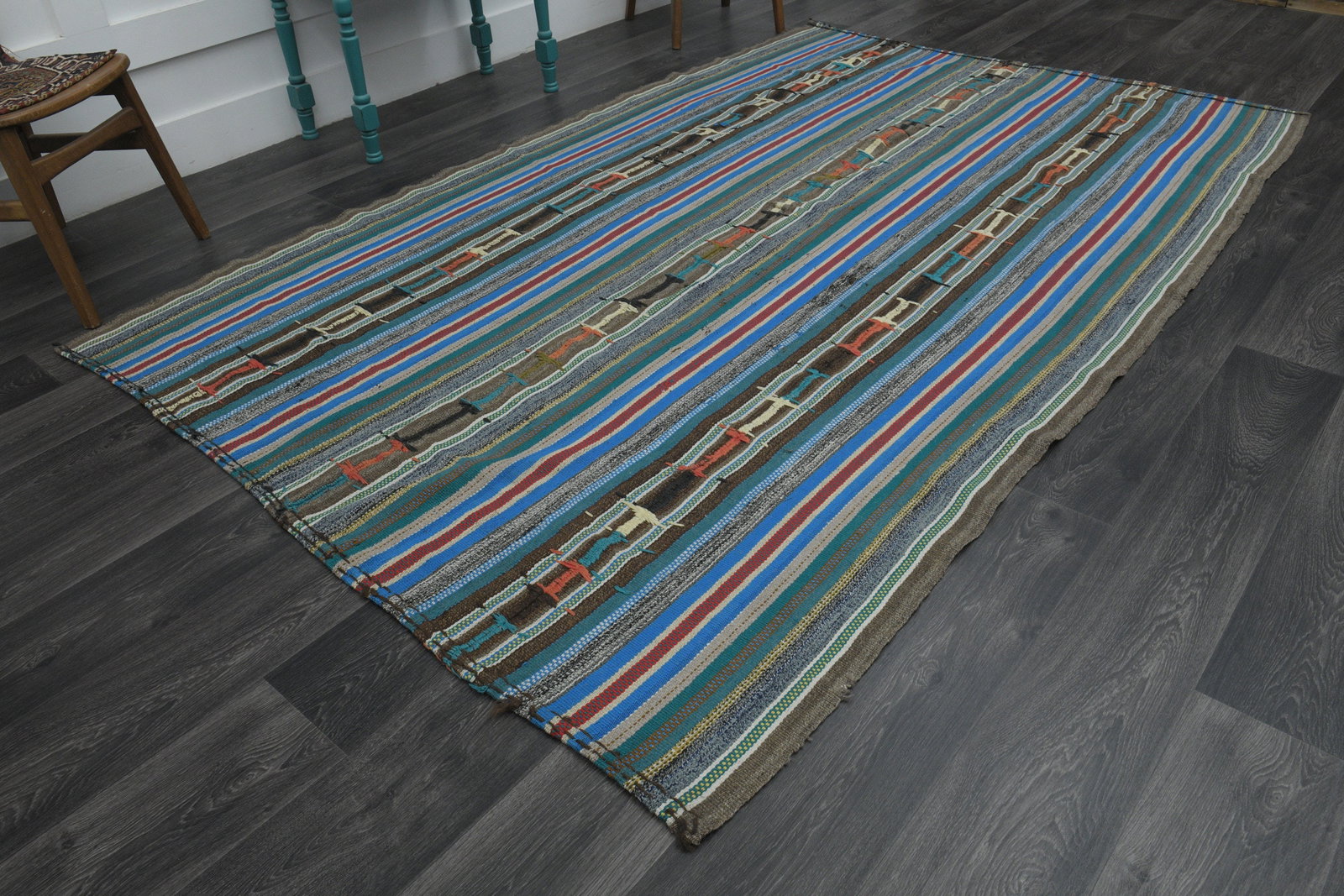 6x9 ft, TURKISH KILIM Rug - 4