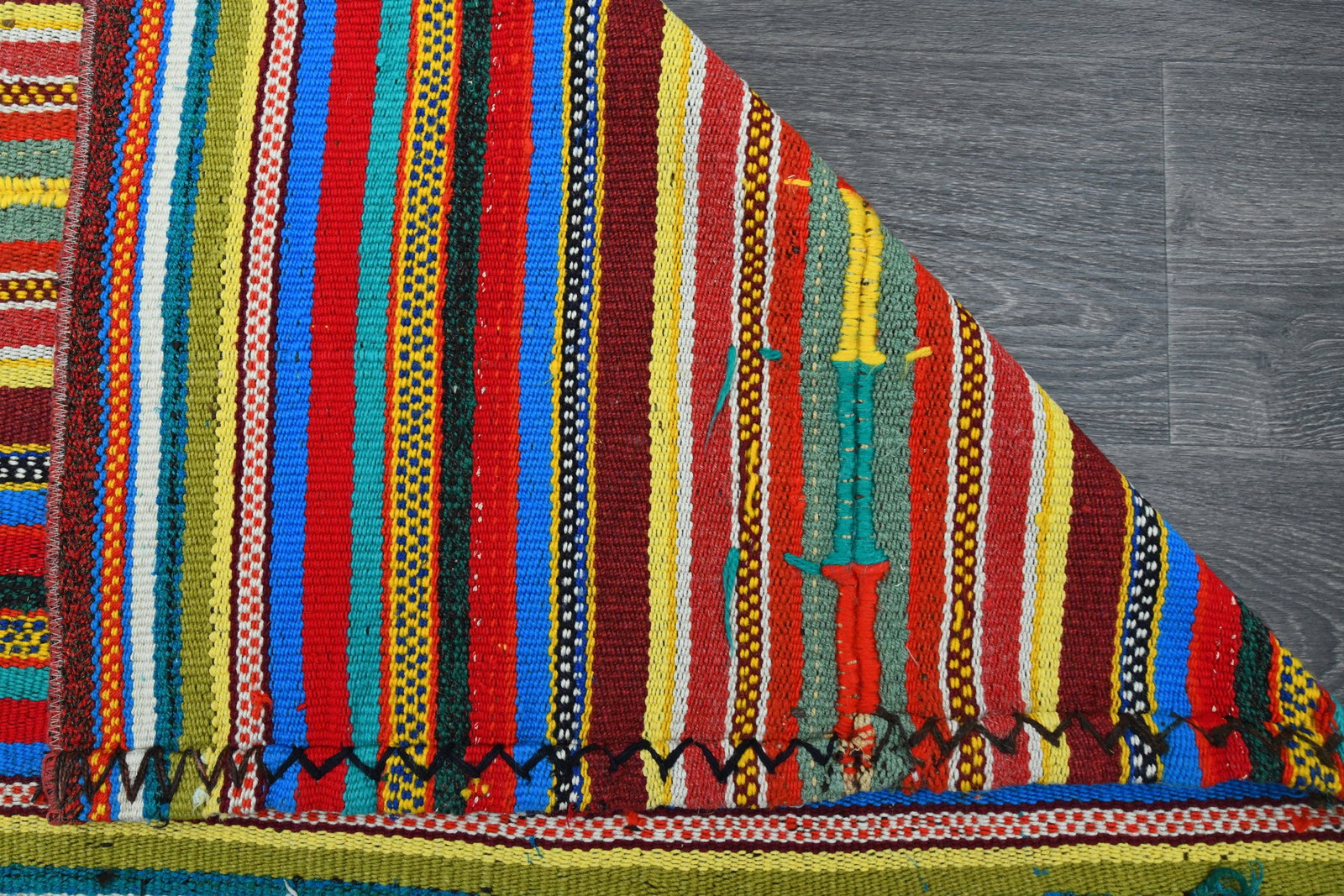 5.6x8.6 ft, TURKISH KILIM Rug - 17