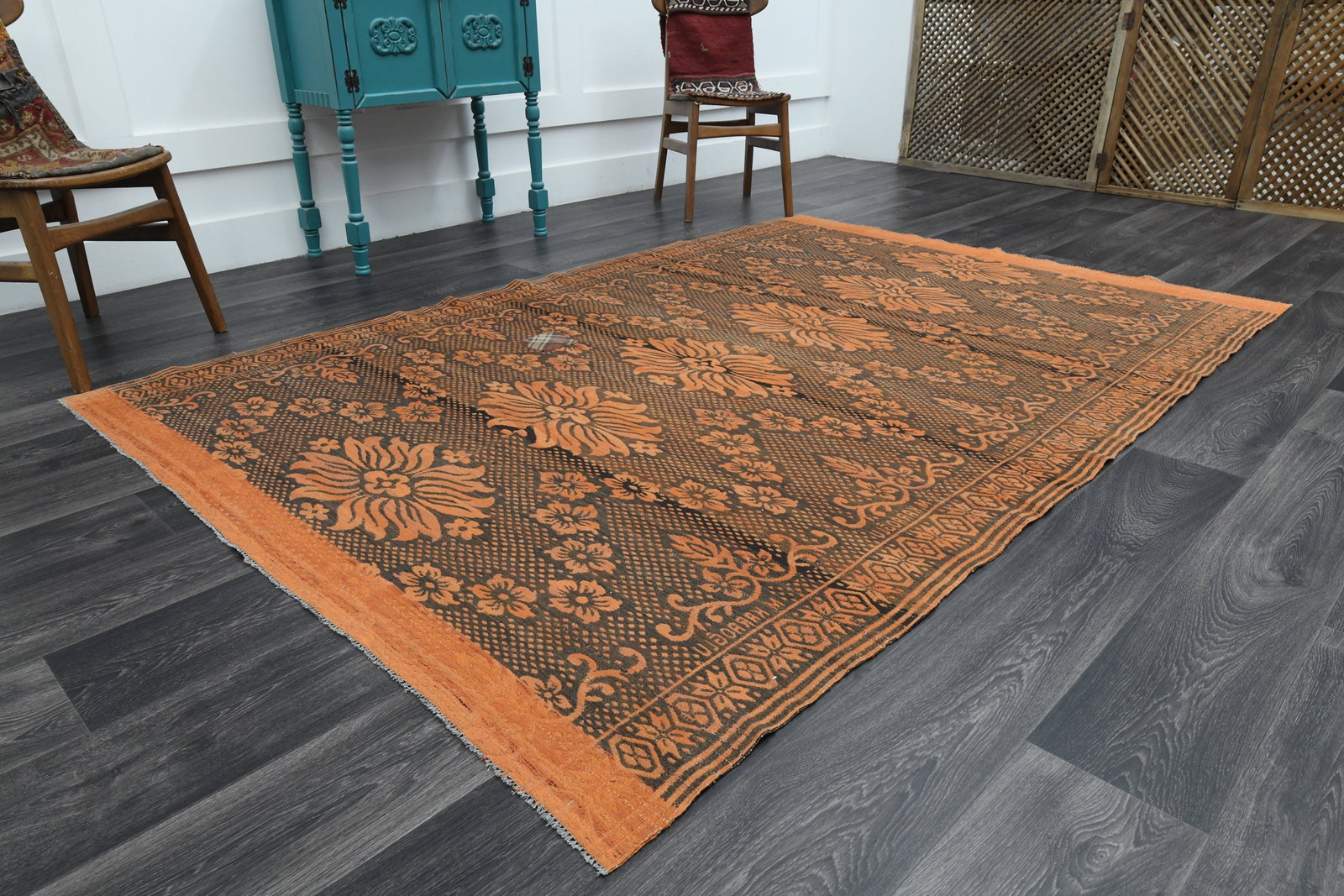 5.8x8.7 ft, TURKISH HANDLOOM Kilim Rug - 2
