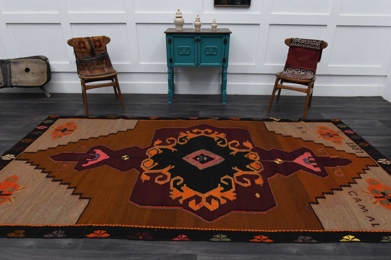 5.7x11.2 ft, TURKISH KILIM Rug - 11