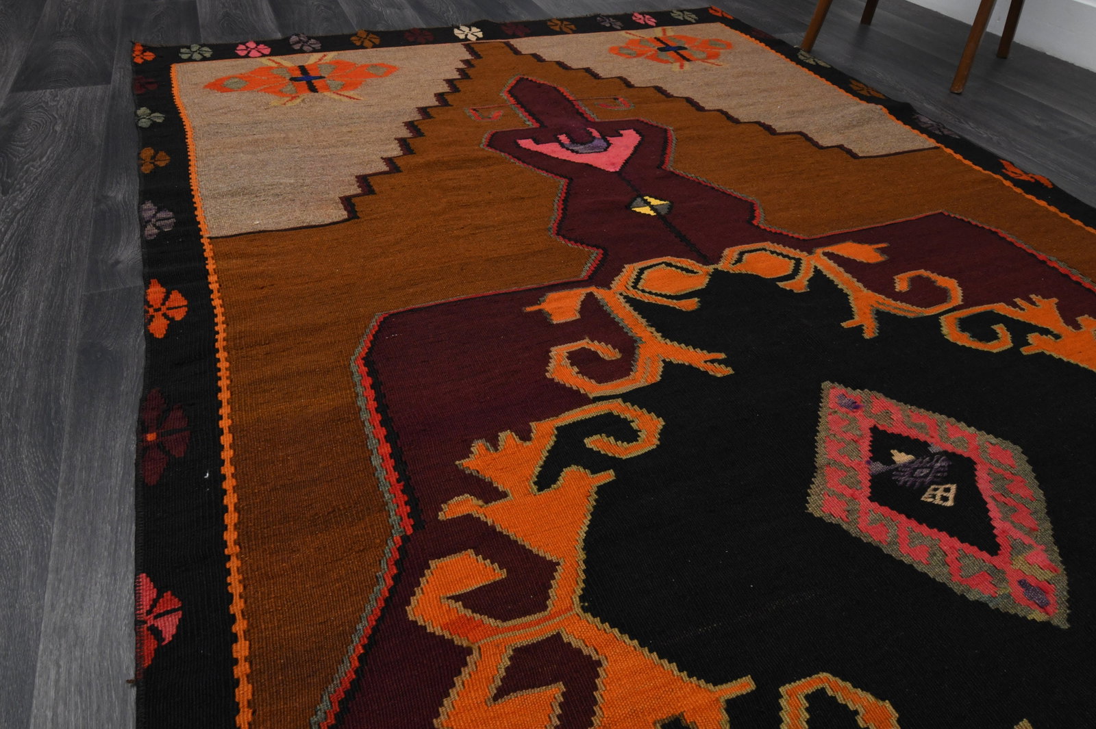 5.7x11.2 ft, TURKISH KILIM Rug - 12