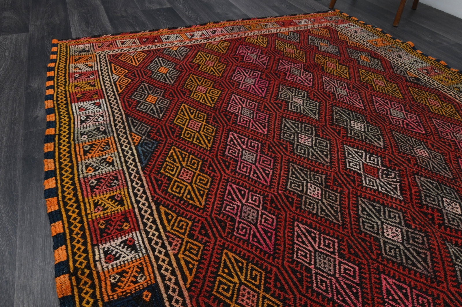 5.8x8.2 ft, Kilim Kilim Rug - 12