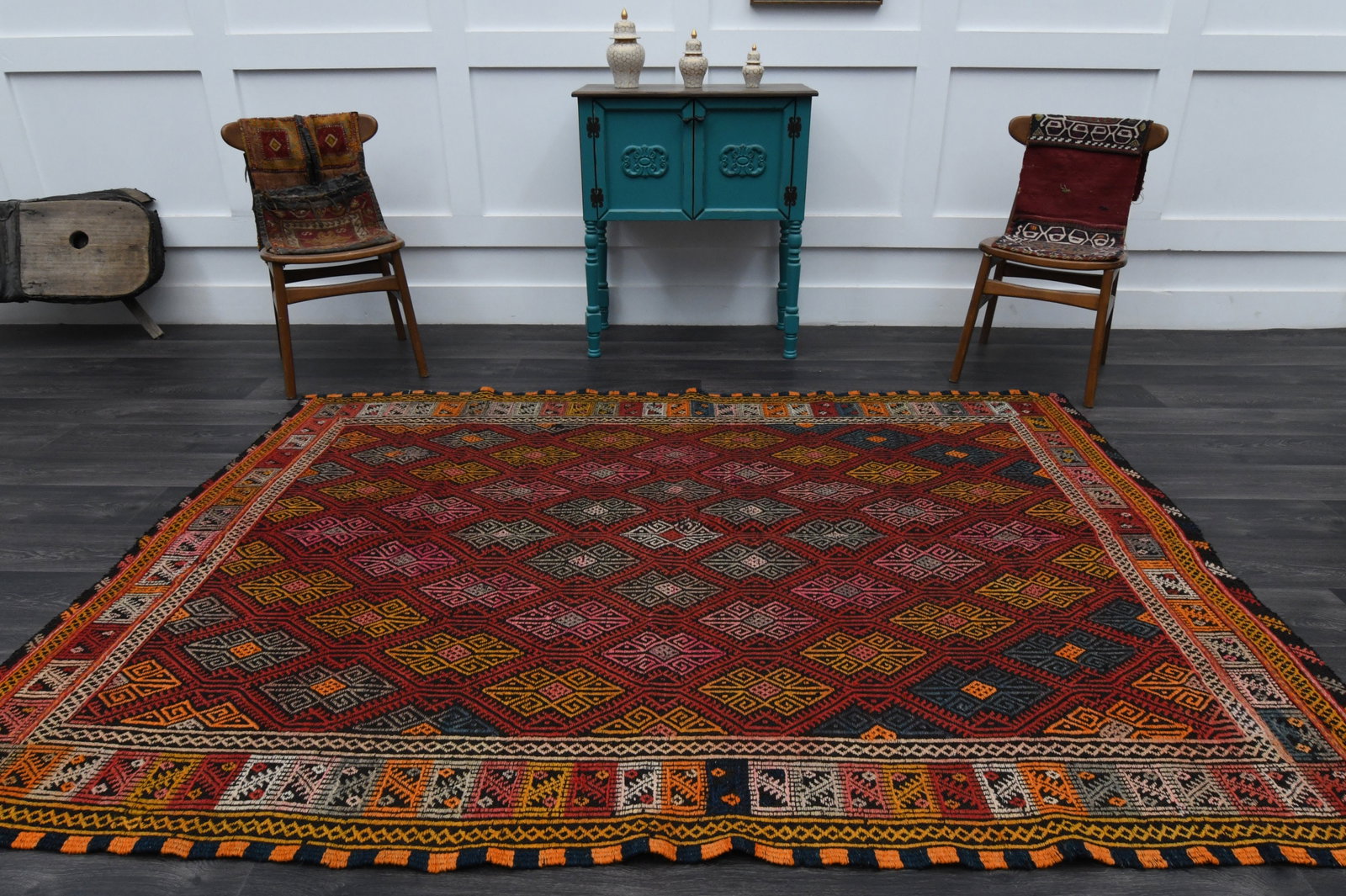 5.8x8.2 ft, Kilim Kilim Rug - 3