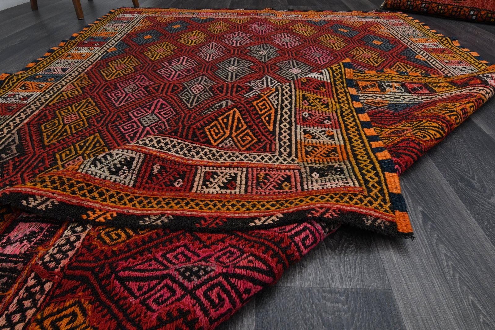 5.8x8.2 ft, Kilim Kilim Rug - 9