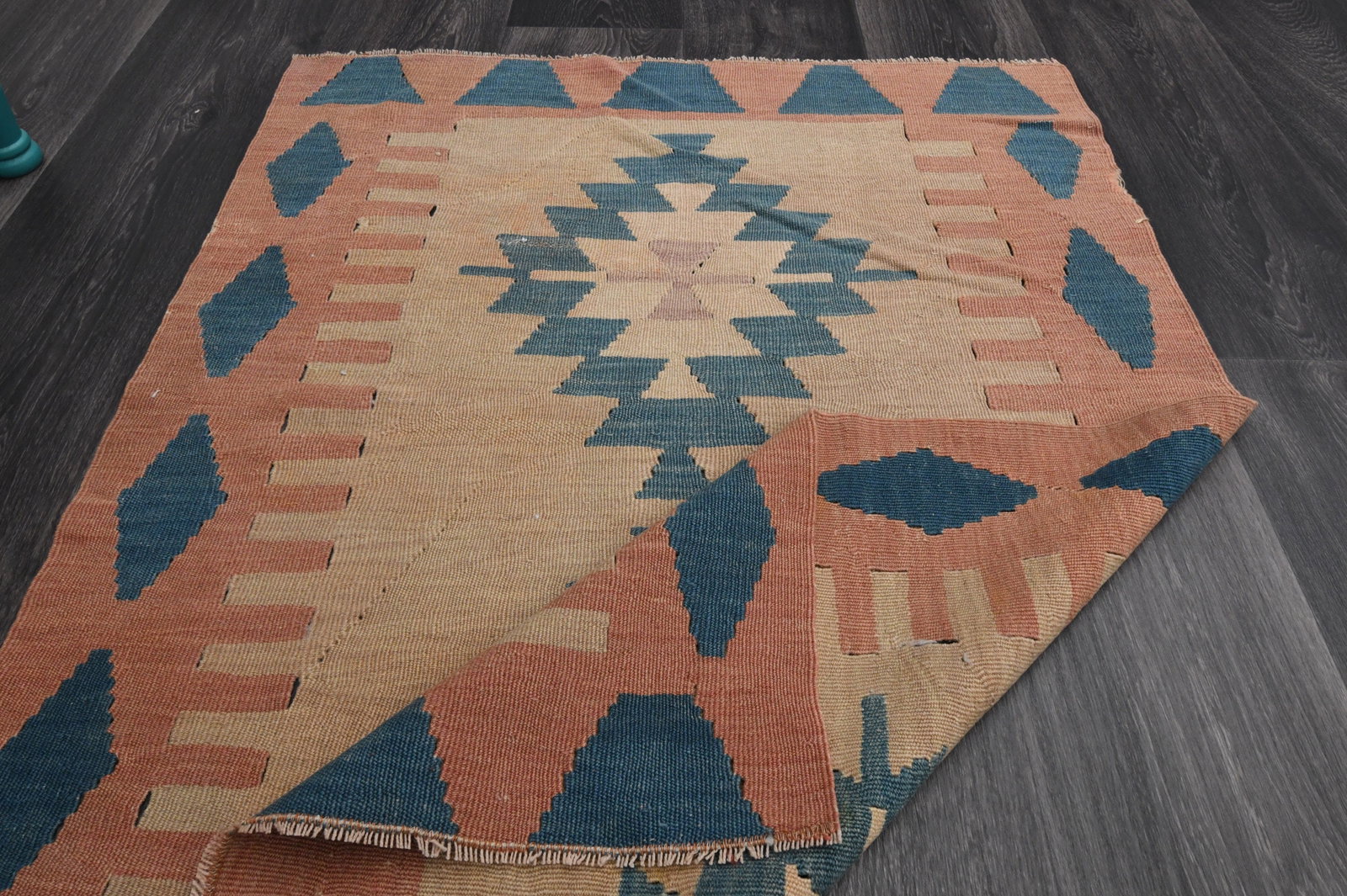 2.7x3.7 ft, TURKISH KILIM Rug - 9
