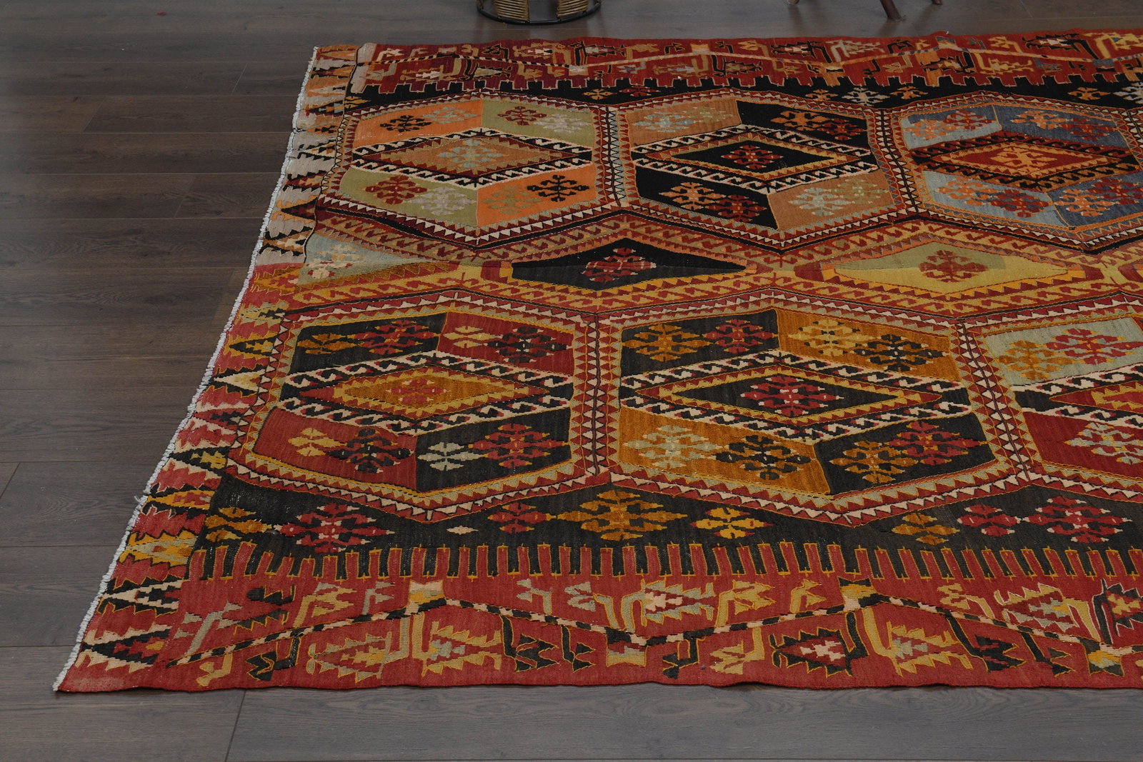 6'8x12'3 ft, OVERSIZED KILIM RUG - 7