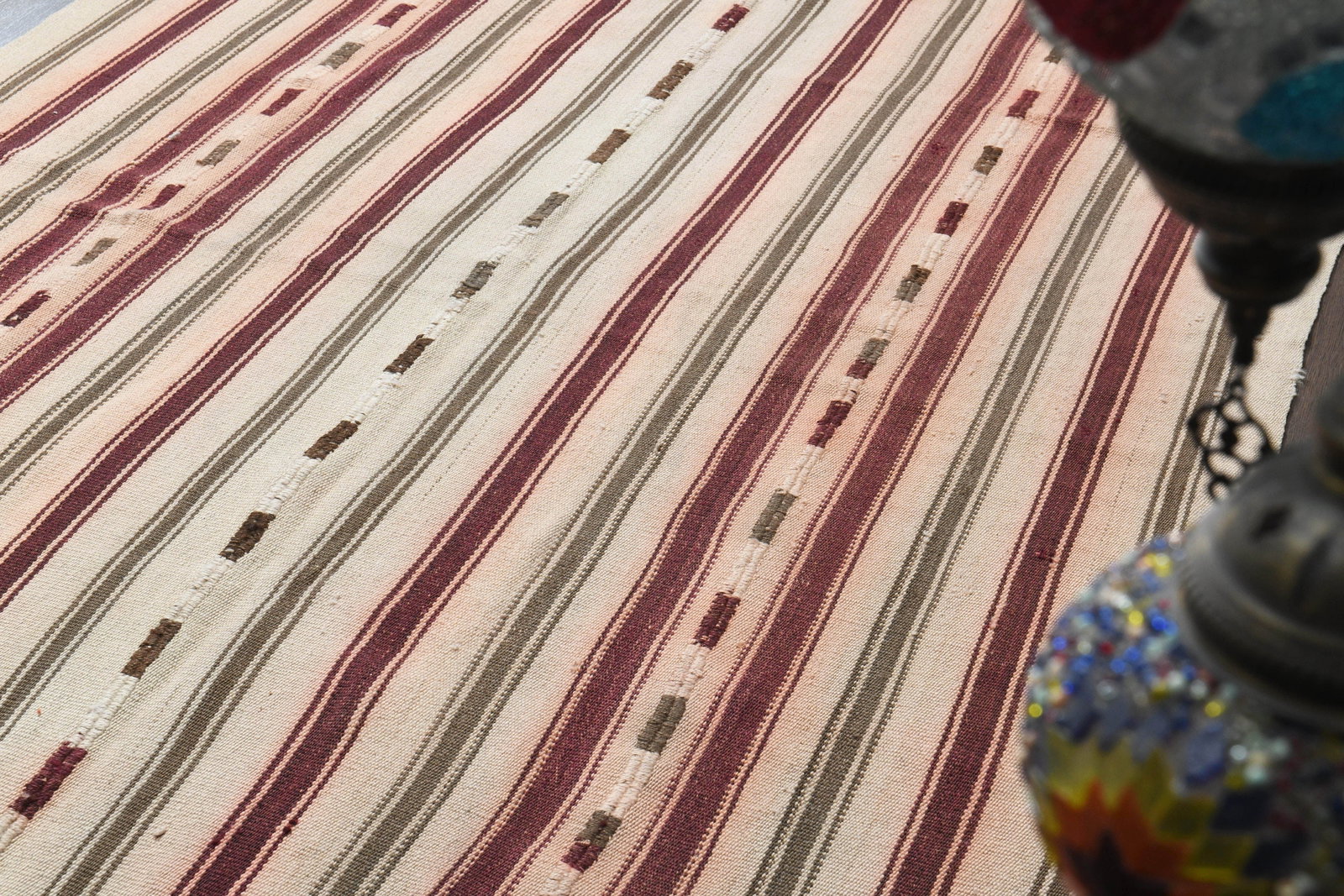 4'7x6'4 ft, BEIGE PINK RUG - 14