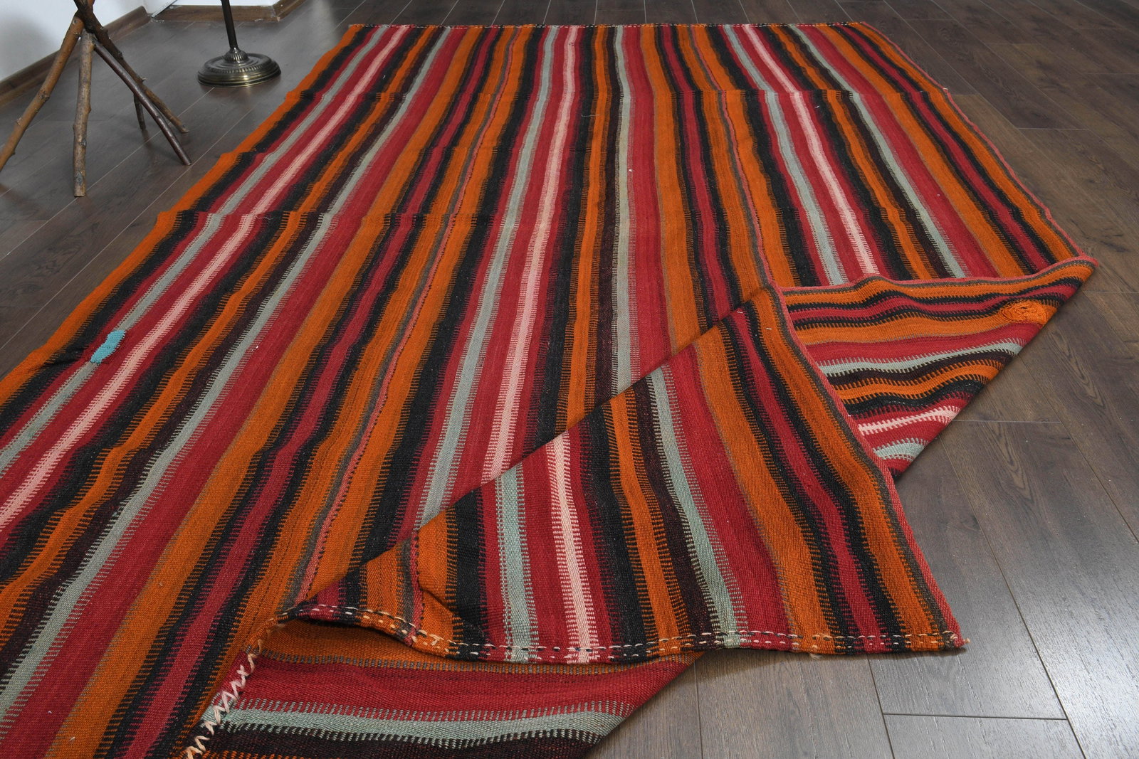 6'3x11'2 ft, COLORFUL TURKISH RUG - 16