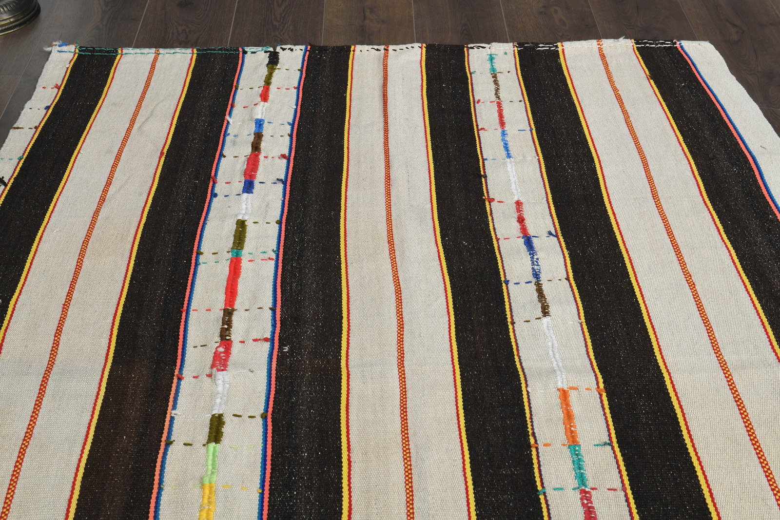 4'5x6'8 ft, BEIGE BROWN KILIM - 17