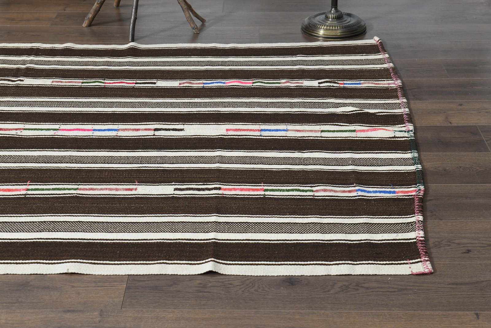 5'1x8'5 ft, BROWN BEIGE RUG - 10