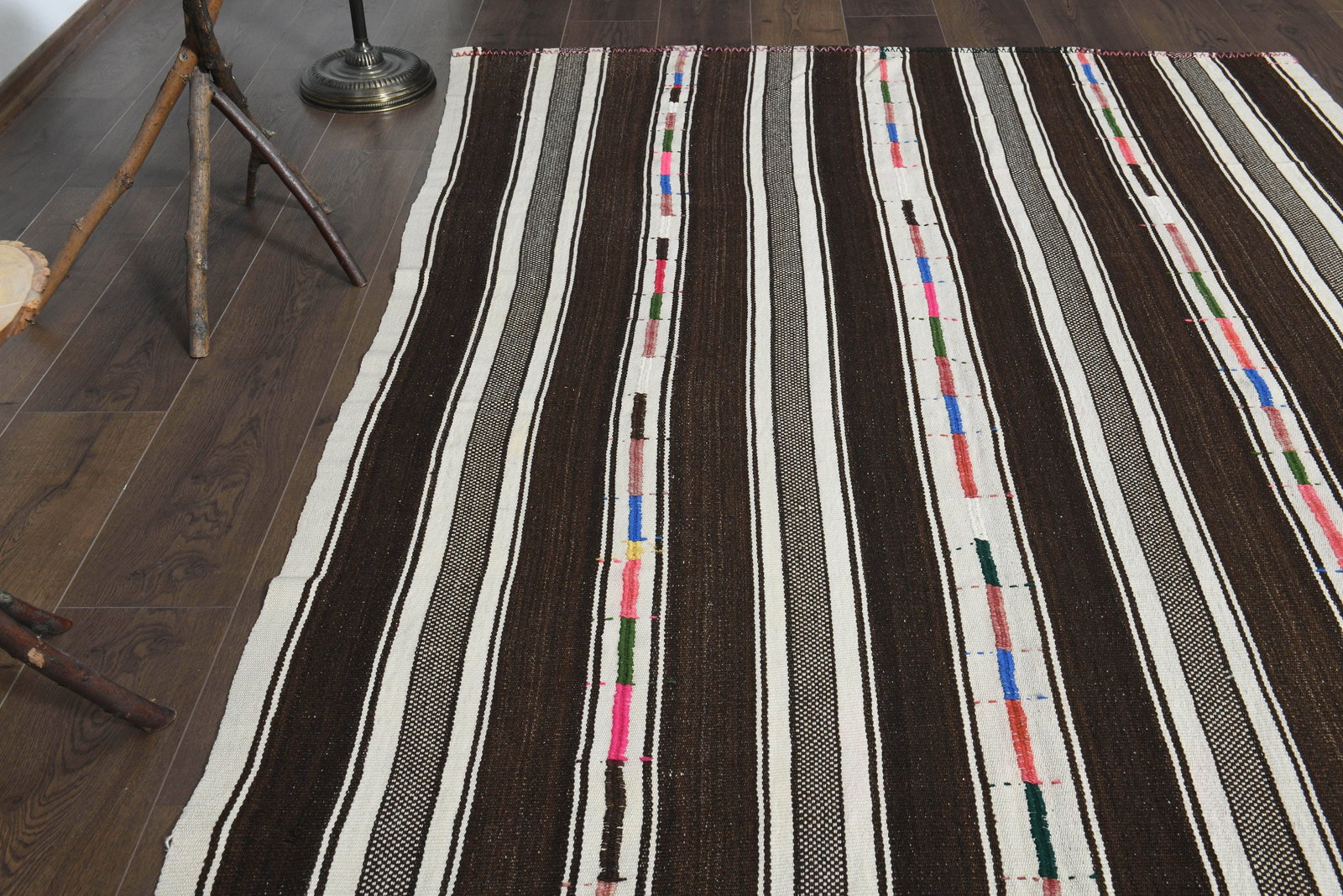 5'1x8'5 ft, BROWN BEIGE RUG - 16