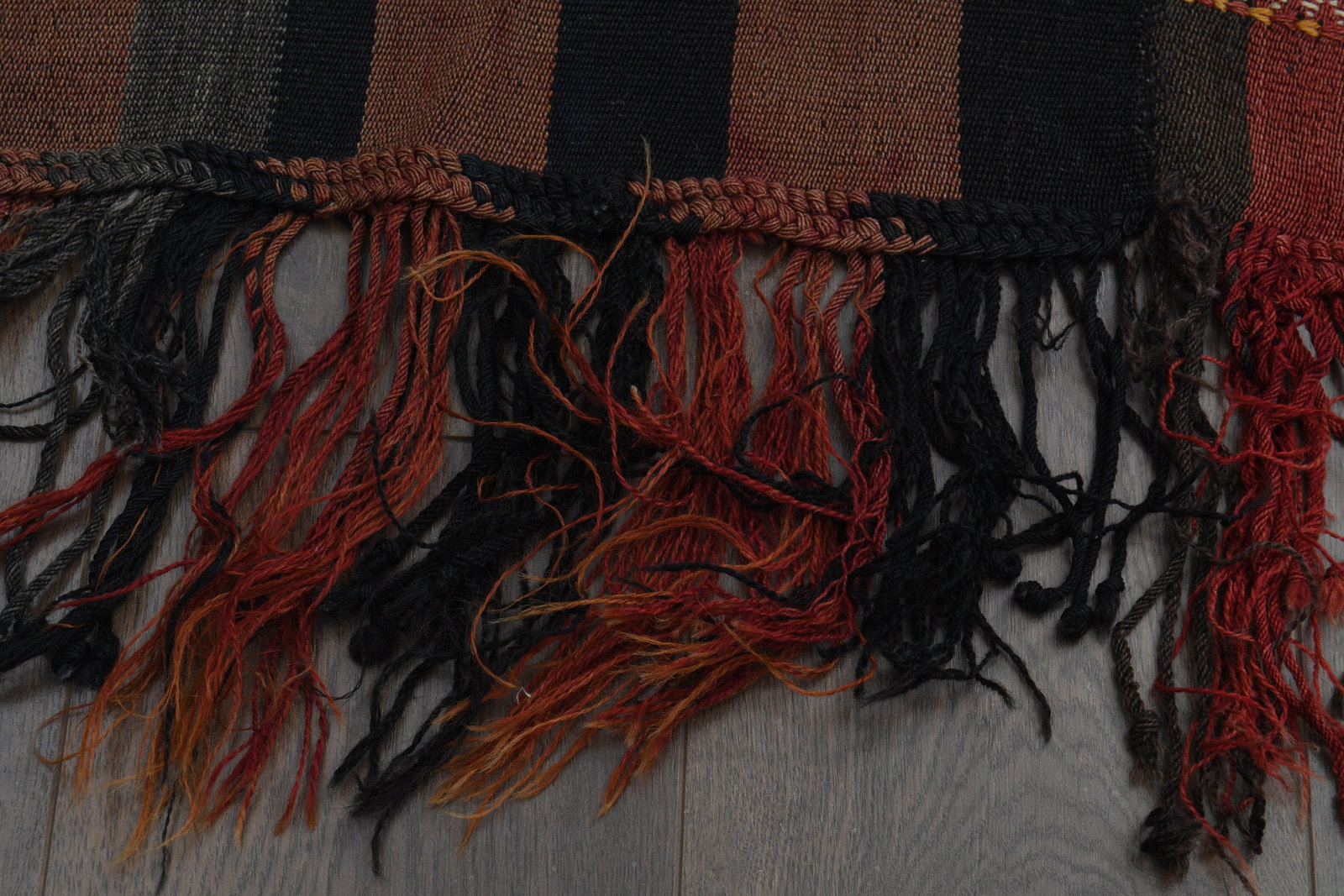 4'6x11'4 ft, ORANGE KILIM RUG - 18