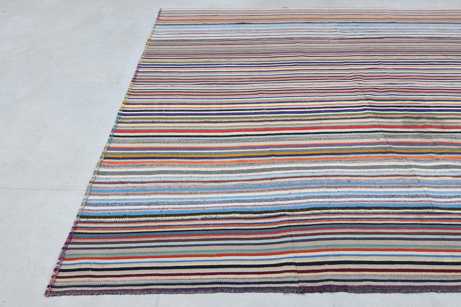 10.1x13.5 ft, ANTIQUE COLORFUL KILIM - 16