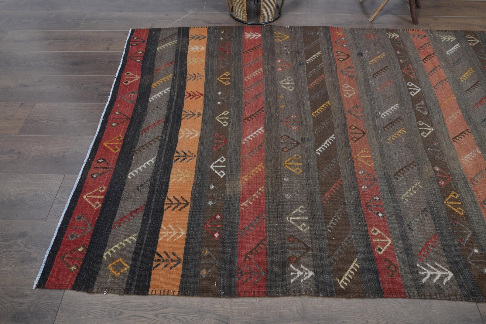 4'7x13'1 ft, COLORFUL KILIM RUNNER - 19