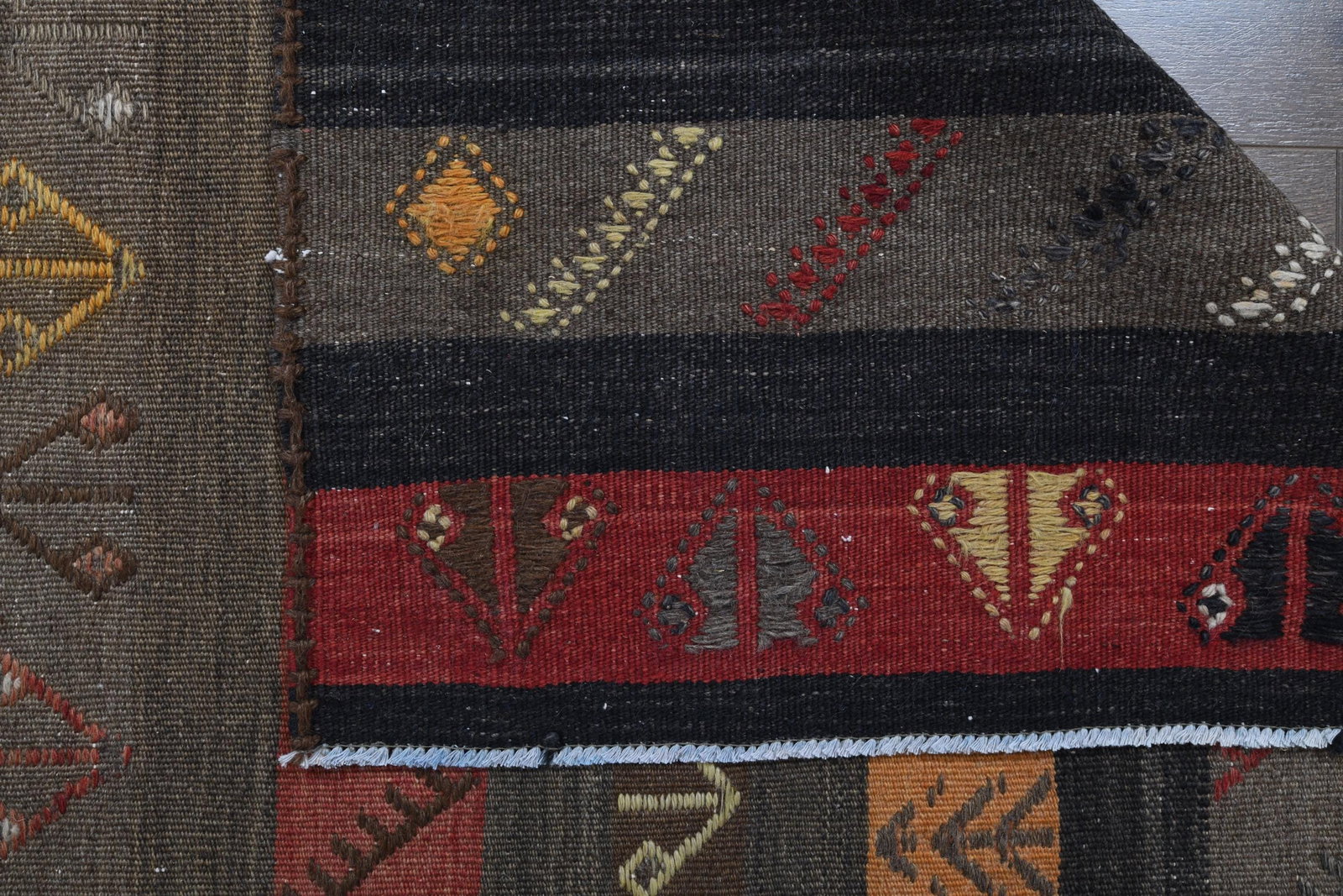 4'7x13'1 ft, COLORFUL KILIM RUNNER - 5