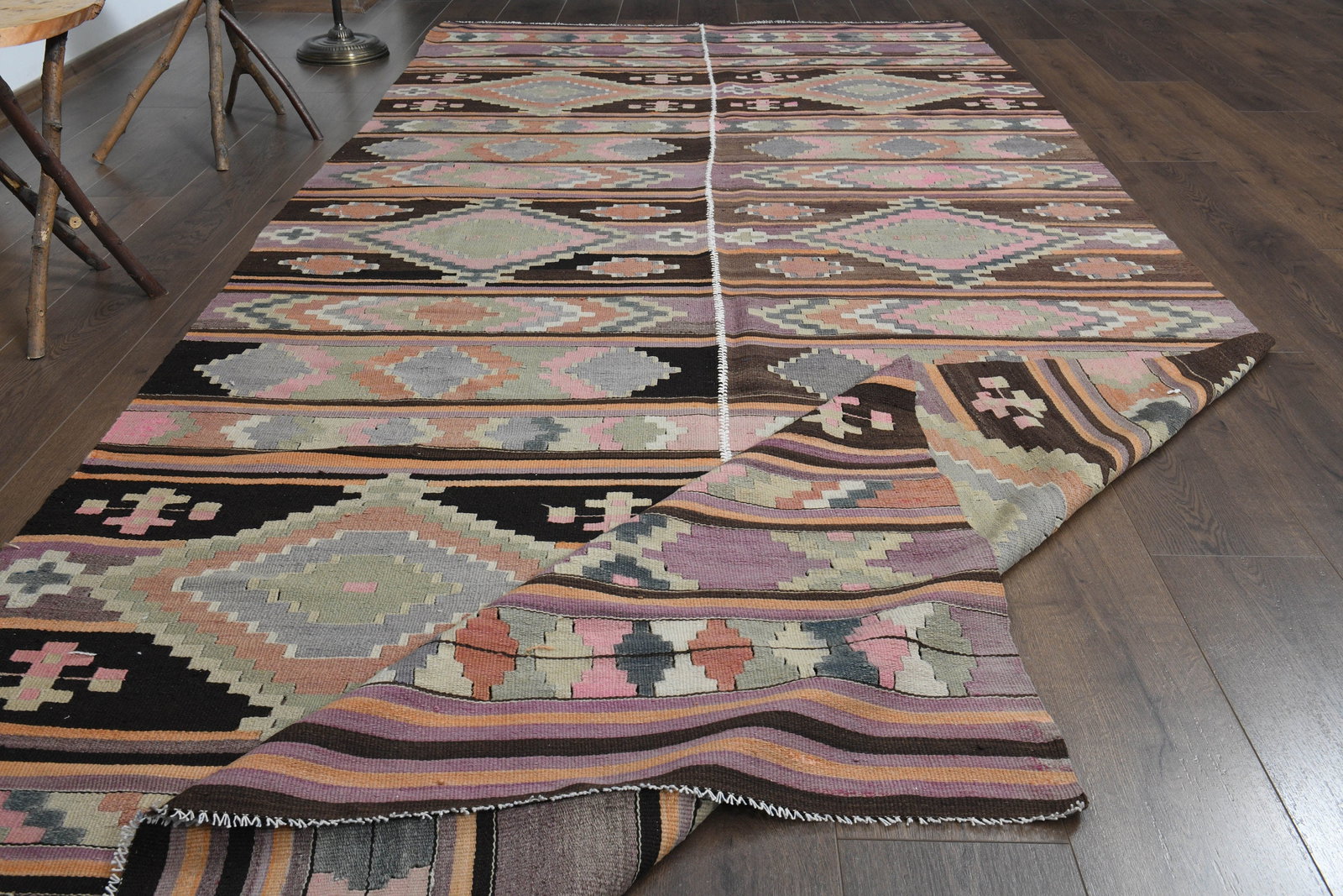 5'3x12'3 ft, COLORFUL RUNNER RUG - 13