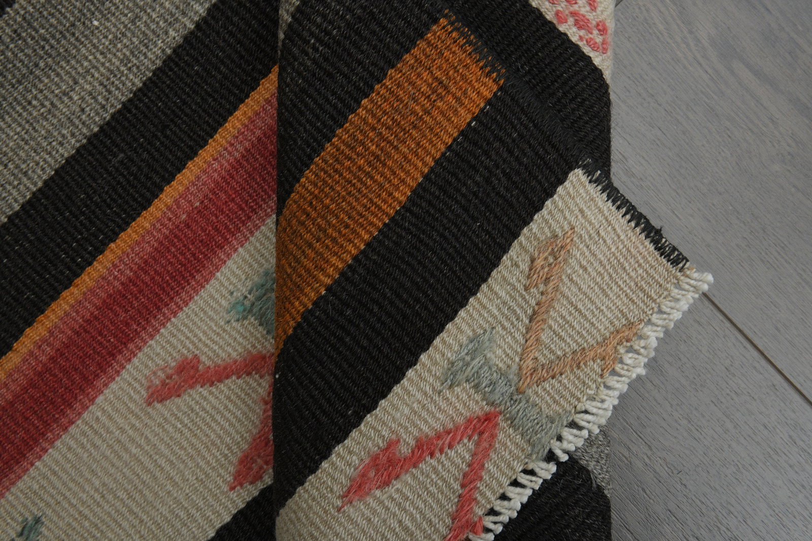 2.6x6.4 ft, COLORFUL KILIM RUNNER - 4