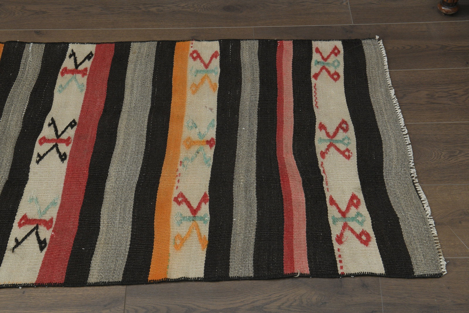 2.6x6.4 ft, COLORFUL KILIM RUNNER - 7