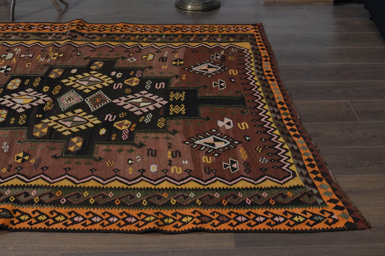 5'8x15'6 ft, BROWN KILIM RUNNER - 7