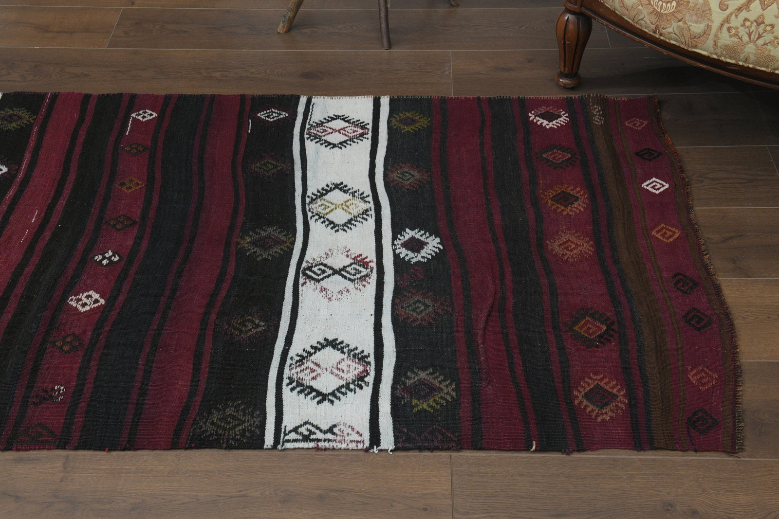 3.2x9.2 ft, STRIPED KILIM RUNNER - 15