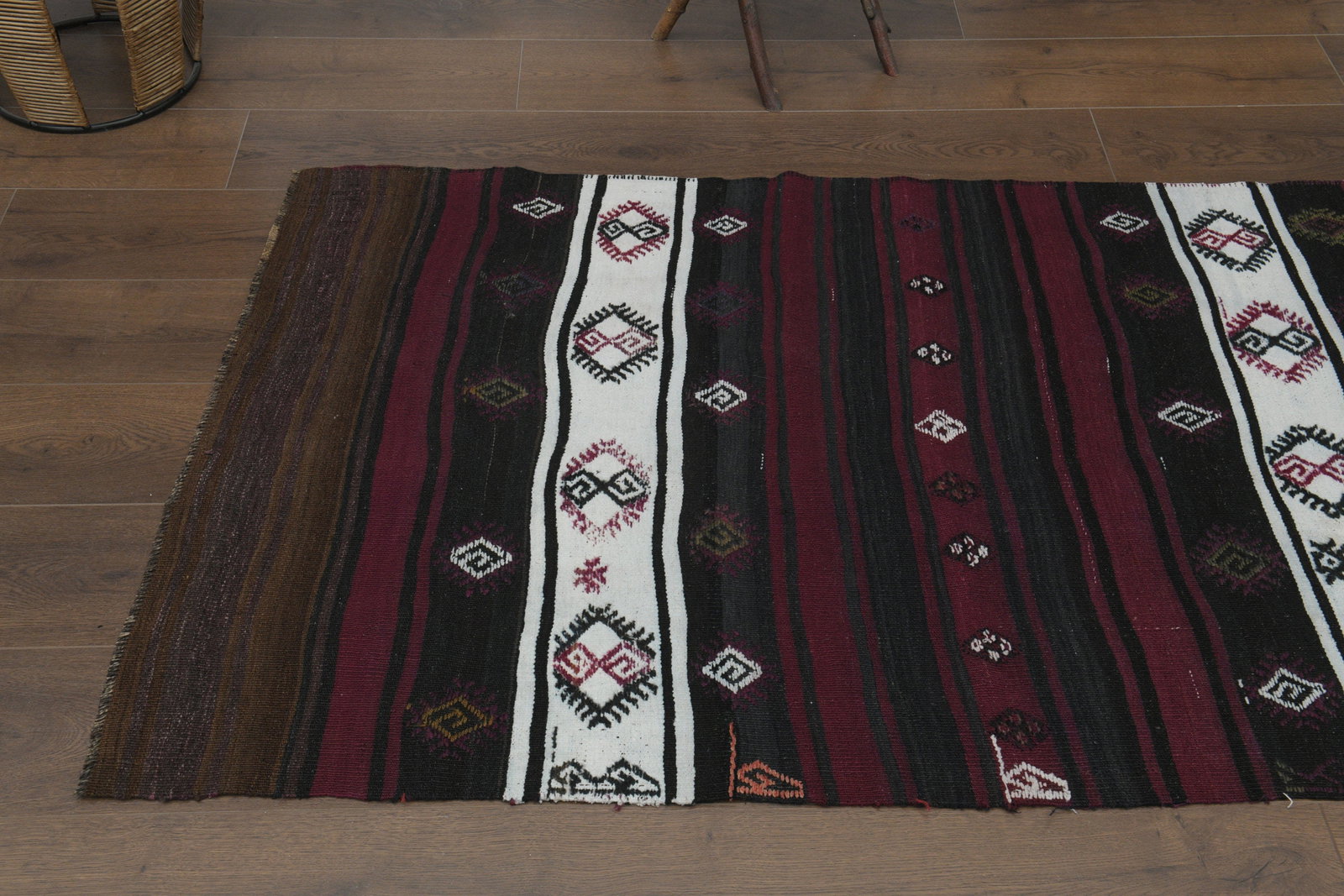 3.2x9.2 ft, STRIPED KILIM RUNNER - 5