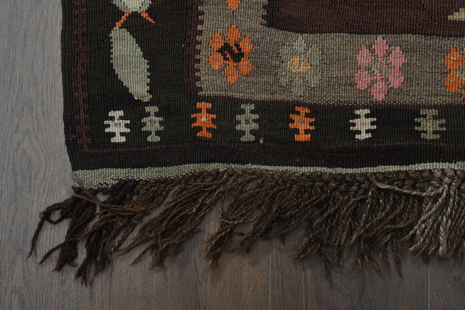 5.7x13.2 ft, BROWN KILIM RUNNER - 6