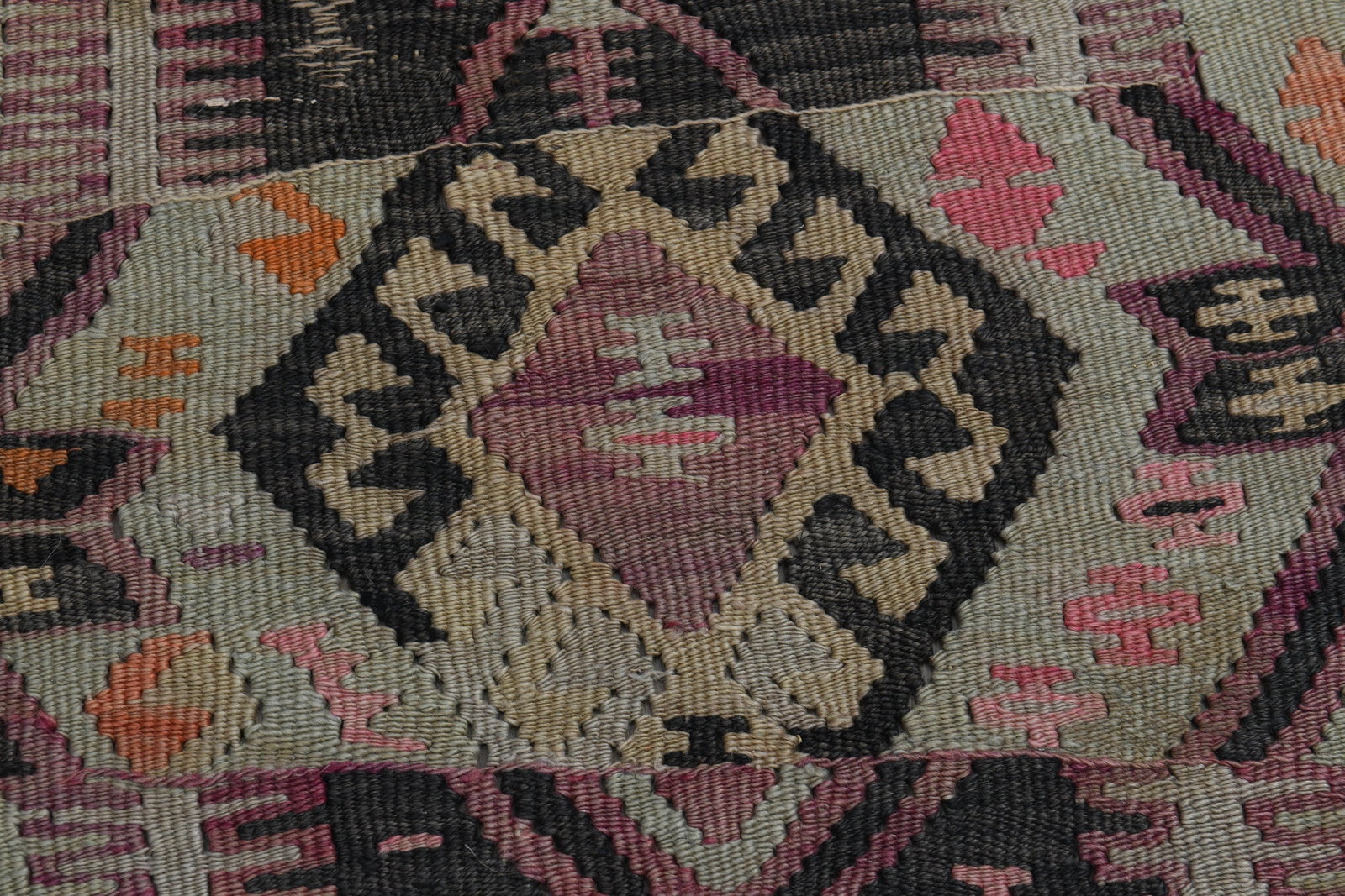 4'9x12'3 ft, COLORFUL KILIM RUNNER - 18