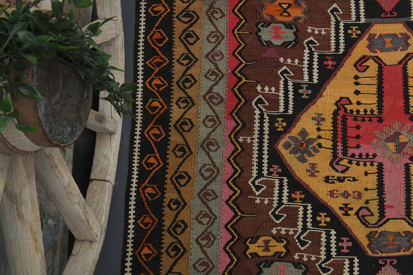 4.9x14.6 TURKISH KILIM RUG - 13
