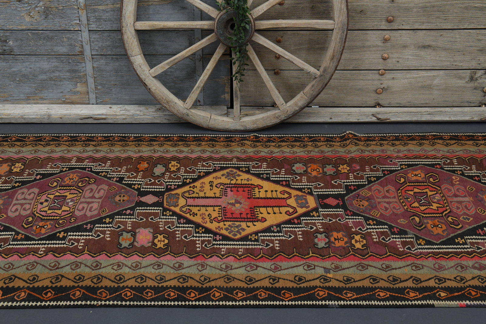 4.9x14.6 TURKISH KILIM RUG - 9