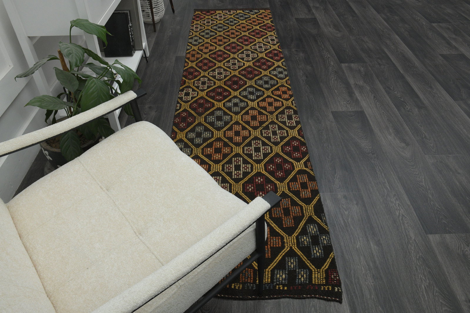 2.3x9.5 ft, KILIM RUNNER RUG - 12