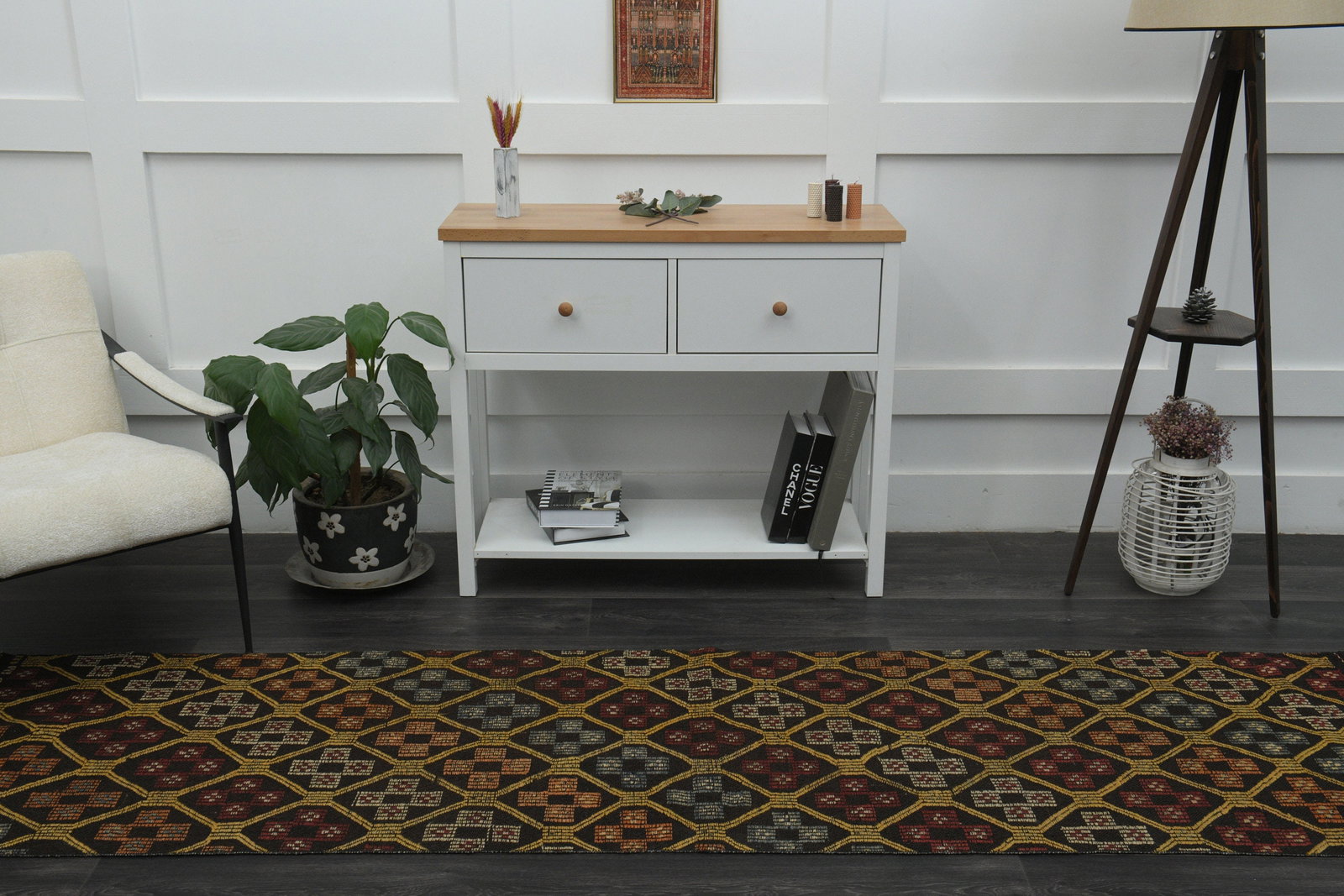 2.3x9.5 ft, KILIM RUNNER RUG - 4
