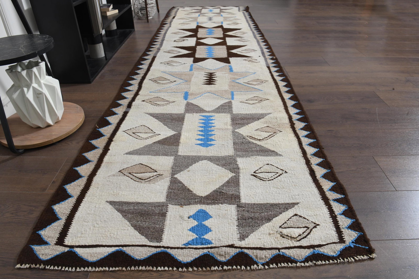 2'8x12'9 ft, KILIM RUNNER RUG - 3