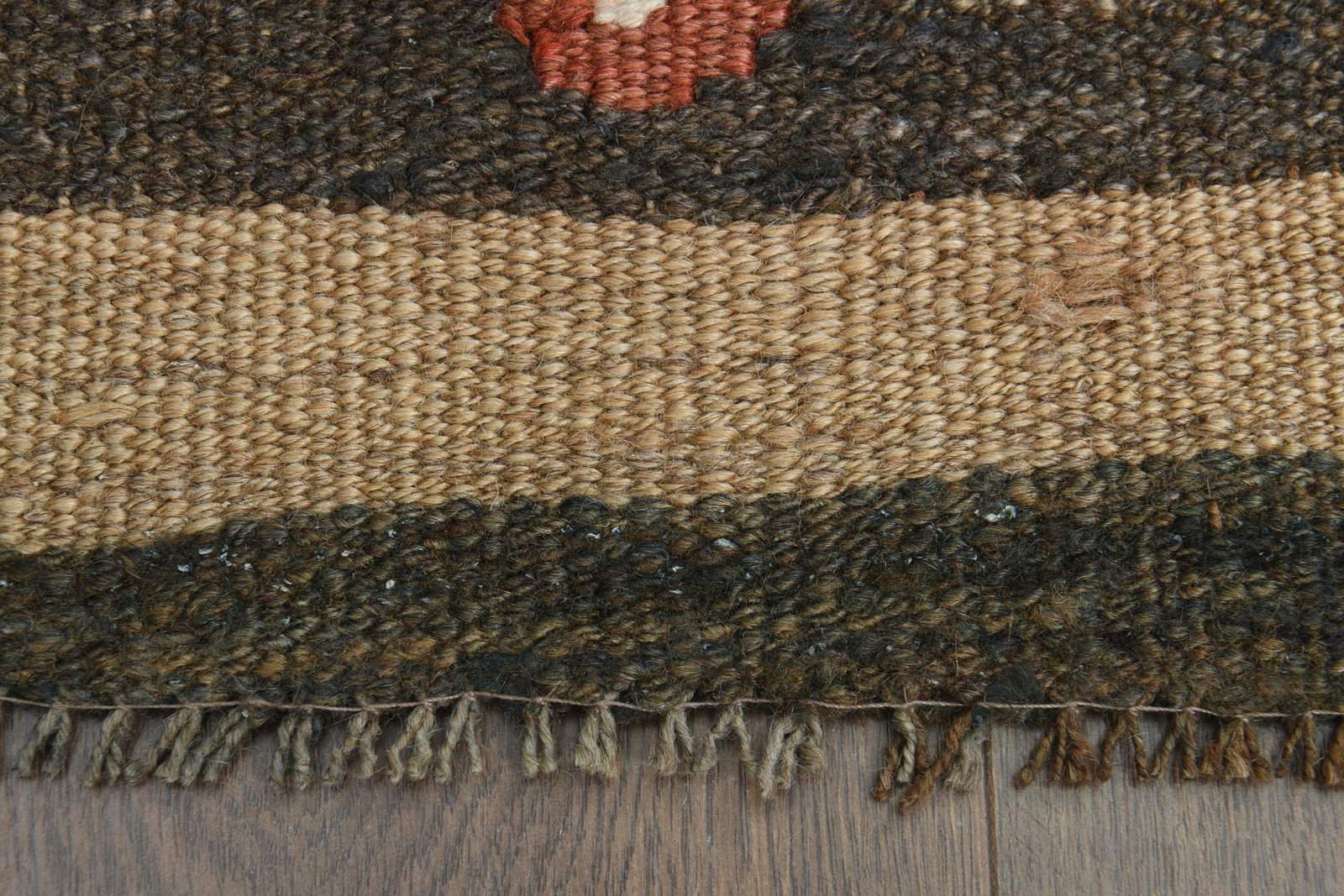 5'5x9'7 ft, BROWN STRIPED KILIM - 3